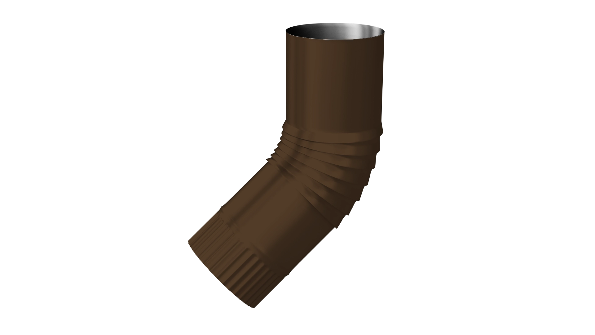 Колено торцевое (гофра) (120, 8017 шоколад, 0,45)