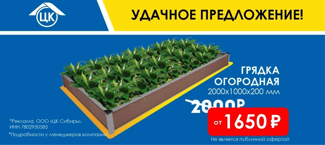 Грядка огородная 10 соток Сибирь