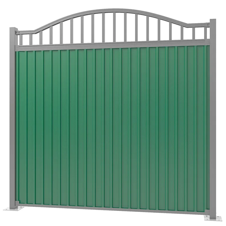 Забор из профнастила с металлической надстройкой