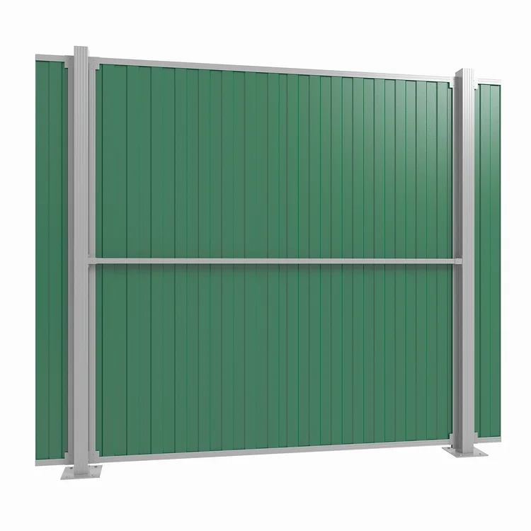 Забор из профнастила на профильной трубе